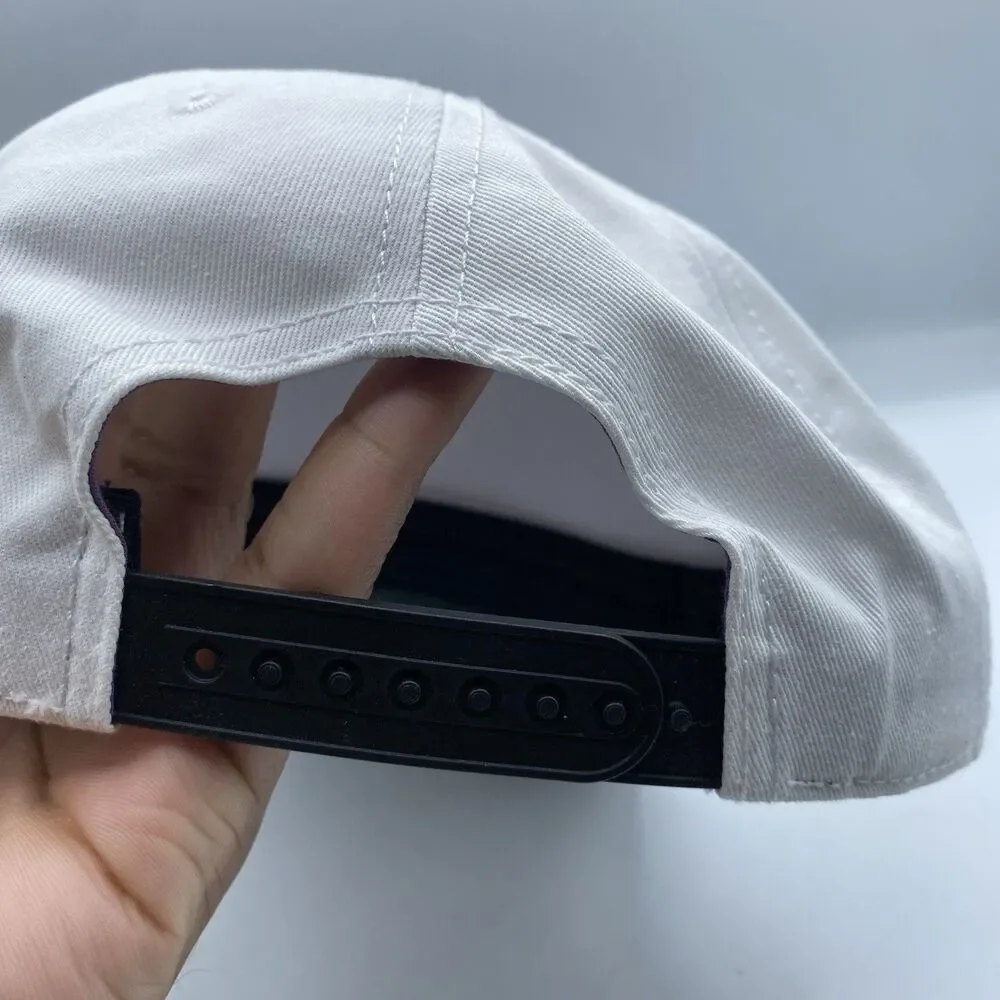 Aeon Flux Hat MTV White White Adjustable Cap Snapback Logo Casual TV Show NWOT